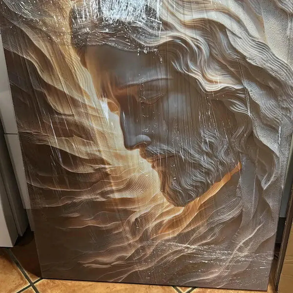 Sacred Face of Jesus Sculpted Poster/Canvas