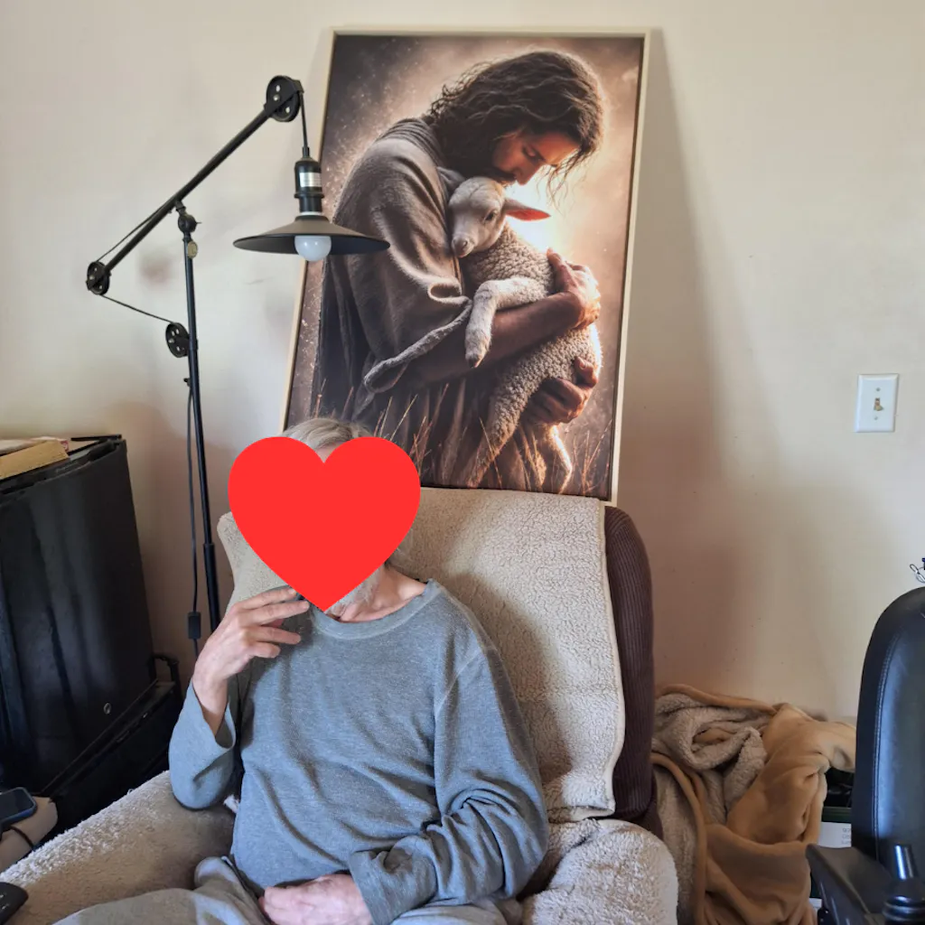 Jesus Holding the Lost Lamb Poster/Canvas
