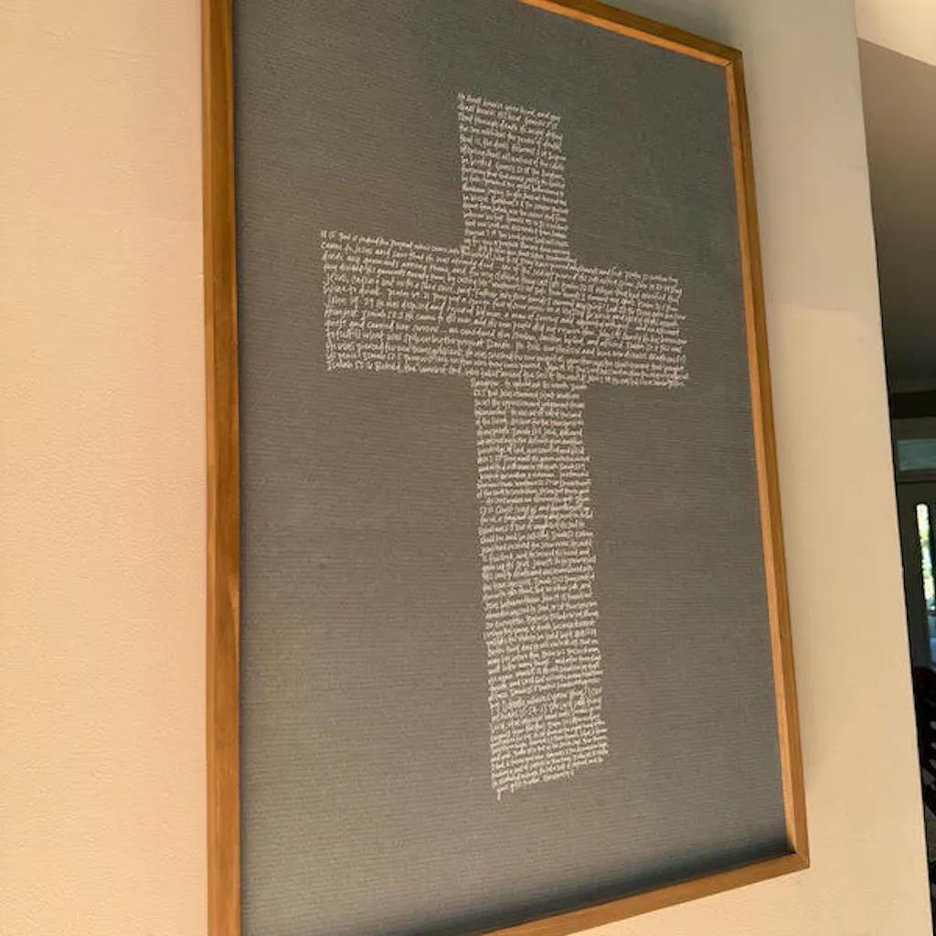 Jesus Cross Scripture Typography Poster/Canvas