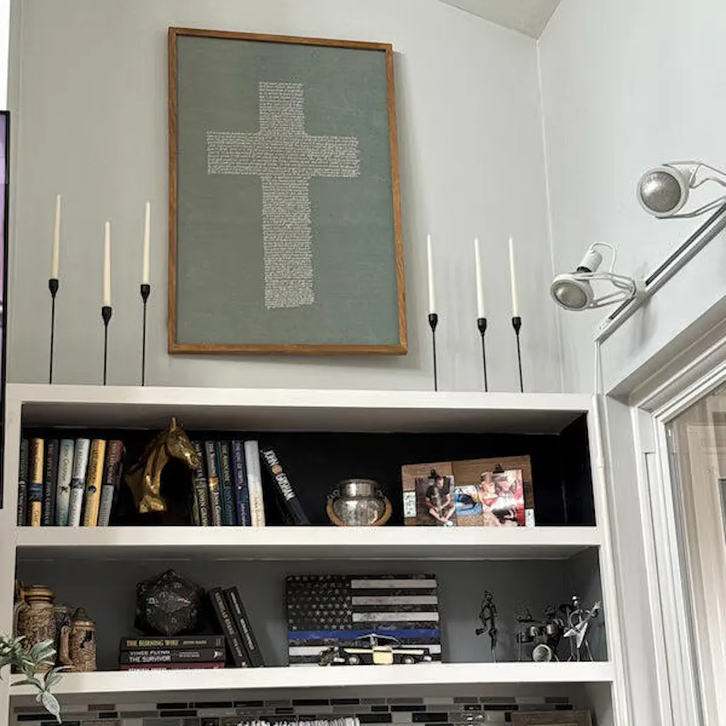 Jesus Cross Scripture Typography Poster/Canvas