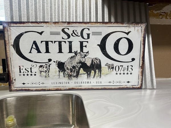 Black Angus Cattle Ranch Sign | Last Name Farmhouse Sign | Farmhouse Sign | Ranch House Plans | Farm Wall Decor | Distressed Sign