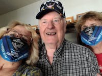 Us Navy Camo Proud Daughter Of A Us Navy Veteran U.S Navy Funny Face Mask Gift