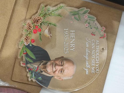 I Am Always With You – Personalized Memorial Photo Acrylic Ornament