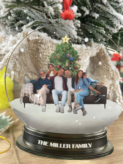 Family Photo Acrylic Ornament – Custom Picture Gift for Family & Friends