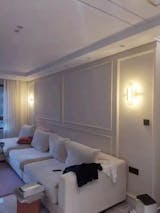 Kelley Elongated Alabaster Wall Sconce, Home Decor Sconce