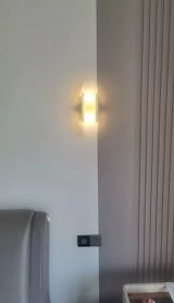 Kelley Elongated Alabaster Wall Sconce, Home Decor Sconce