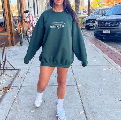 Nothing Good Starts In a Getaway Car Crewneck Sweatshirt