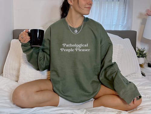 Pathological People Pleaser Embroidered Sweatshirt