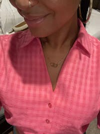 Collar personalizado Corazones Unidos y Rosa real eterna