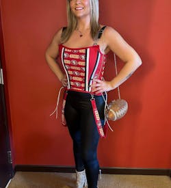 San Francisco 49-ers Football Team Corset Bustier Top