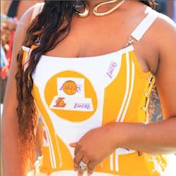 Los Angeles Lakers Basketball Team Corset Bustier Top