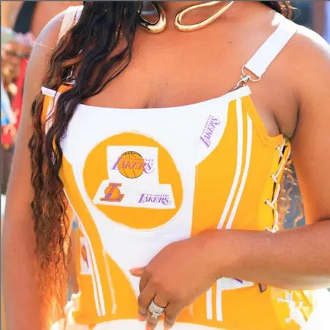 Los Angeles Lakers Basketball Team Corset Bustier Top