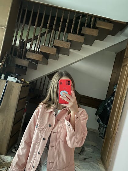 BTS Jungkook Inspired Blush Pink Denim Jacket – unnielooks