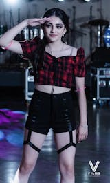 Black Shorts With Thigh Straps | Lisa - BlackPink - Fashion
