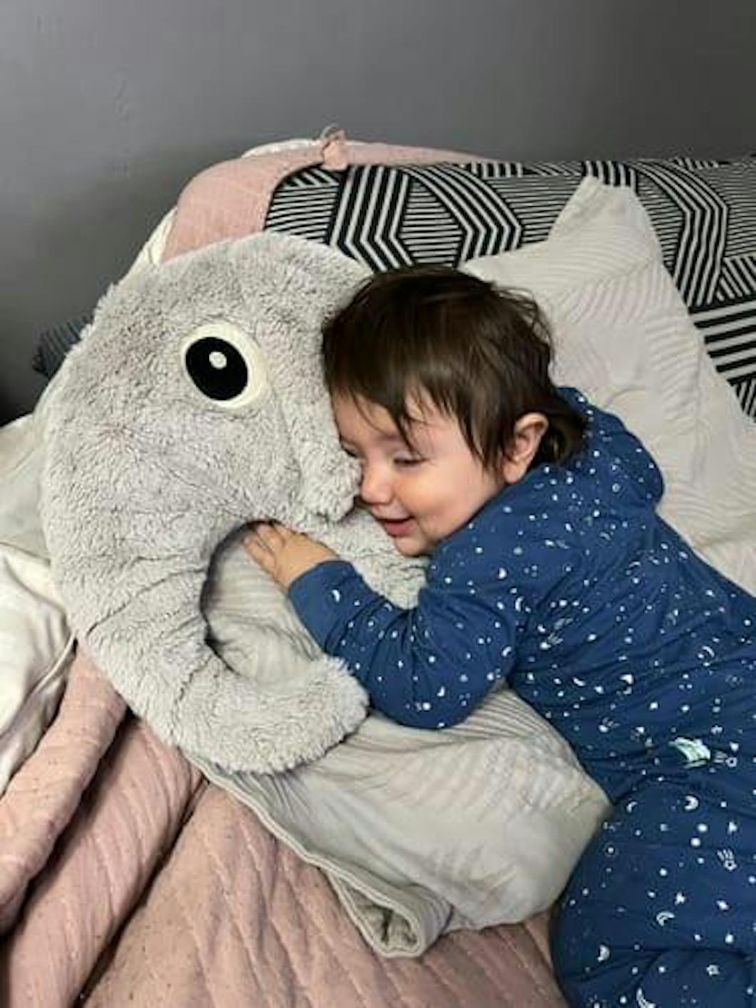 Peluche Grande Elphee Gris