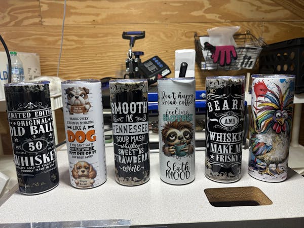 20 oz Skinny Sublimation Tumblers Wholesale | 25 Pack