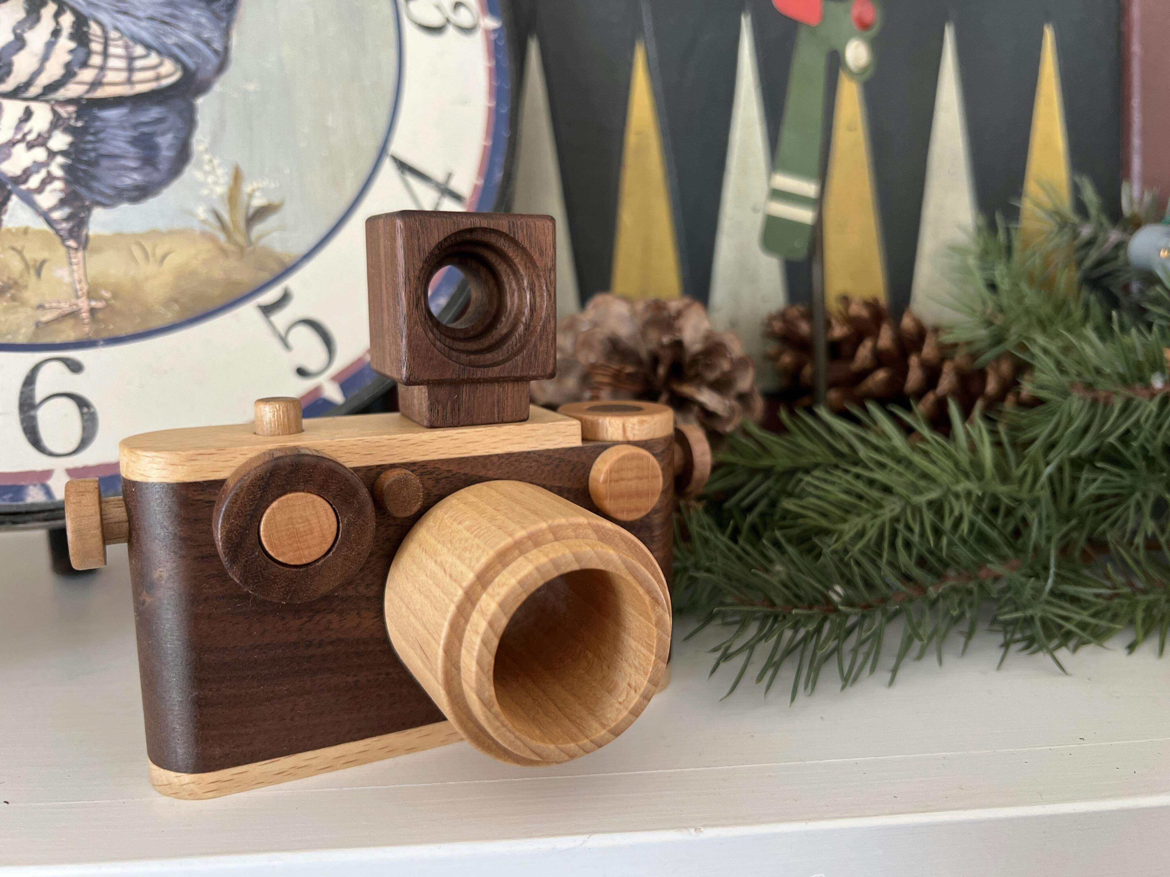 Father's Factory 35MM Original Wooden Toy Camera Walnut