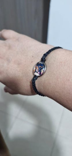 1 Pulsera Tejida a Mano con Foto Personalizada