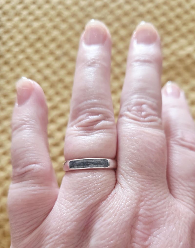 Petite Channel Ashes Ring