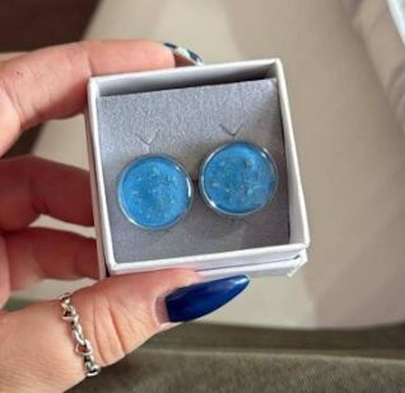 Ashes Memorial Cufflinks (Round)