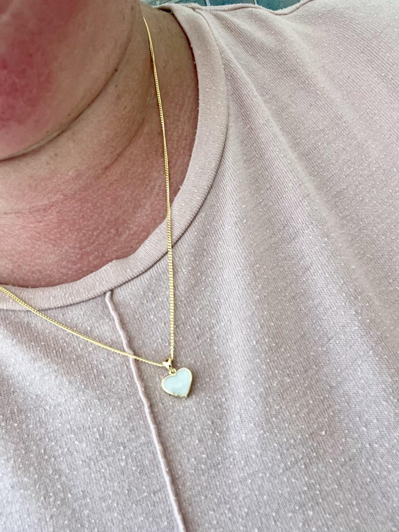 Gold Heart Breast Milk Necklace