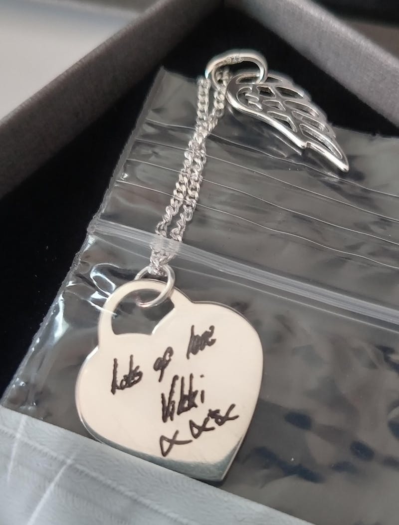 Heart Handwriting Necklace