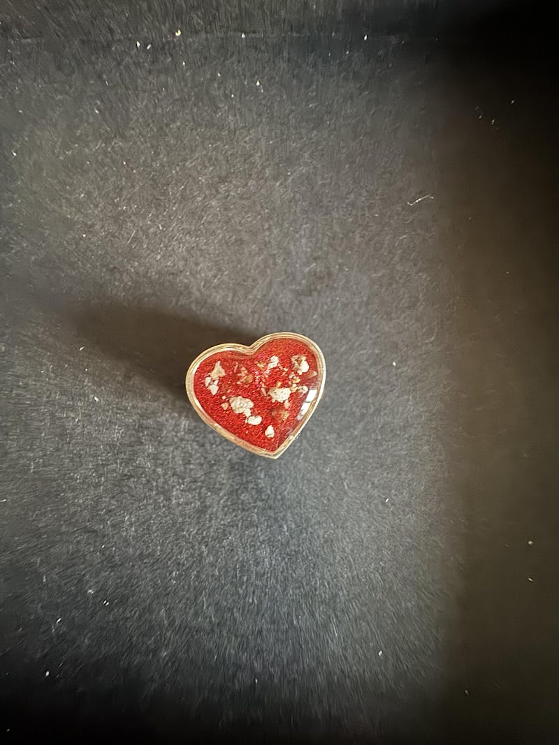 Engraved ashes heart charm