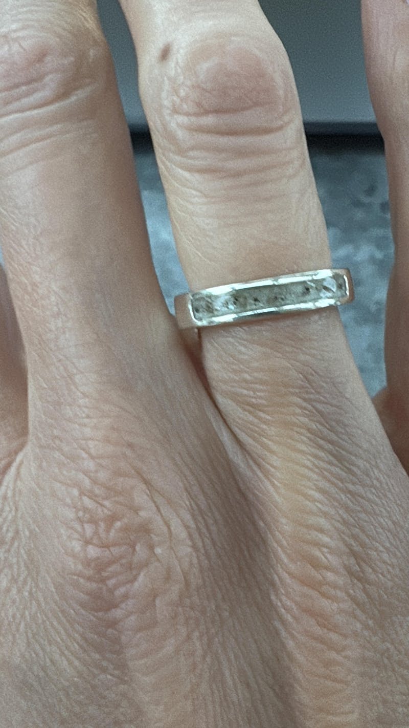 Petite Channel Ashes Ring