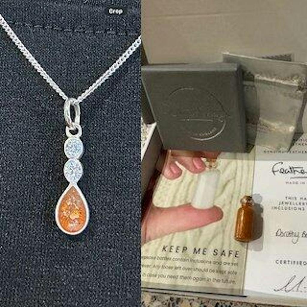 Crystal Tear Ashes Necklace