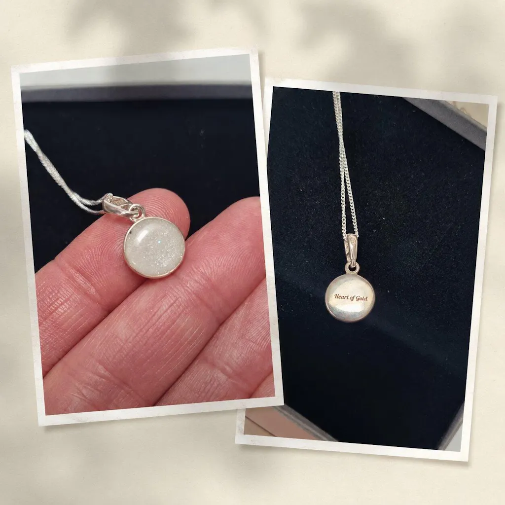 Round Ashes Cremation Necklace