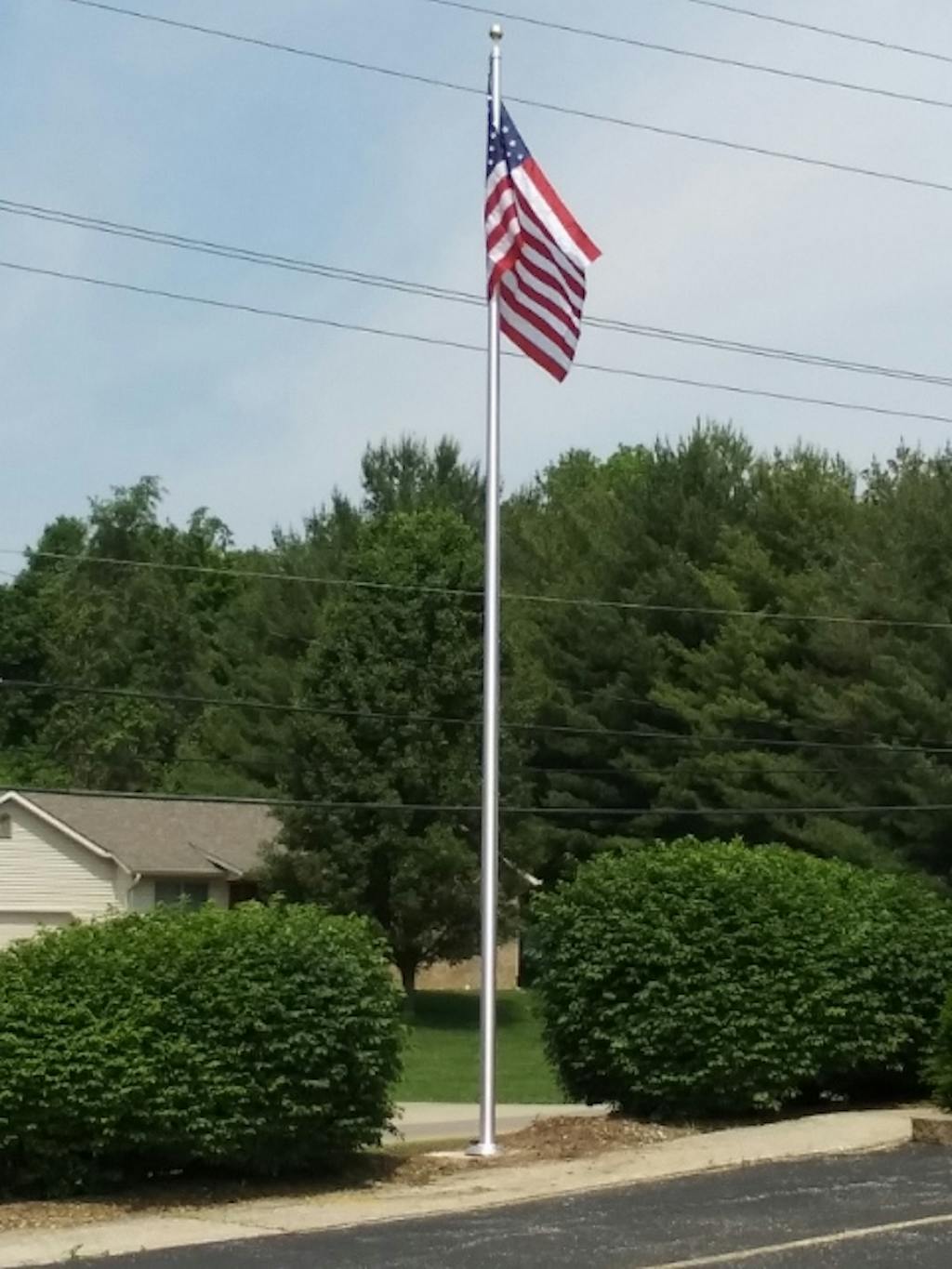 25 ft. Commercial Flagpole with External Rope Halyard Rated At 113 mph