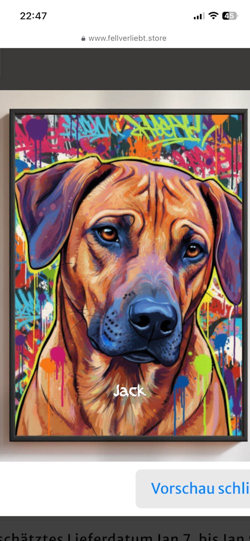 Personalisiertes Poster – Kunstportrait "Street Art Stil"