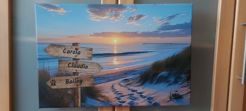 Personalisierte Leinwand - Sonnenuntergang