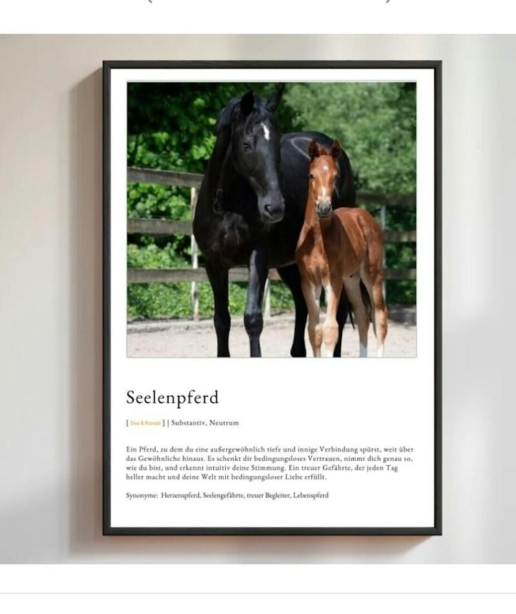 Personalisiertes Poster - Seelenpferd - schönes Geschenk