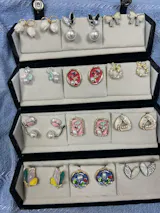 Set of 12 Earrings with Personalised Jewellery Box