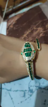 Emerald Snake Bracelet Watch