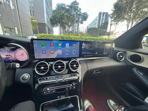 Autoradio per Mercedes Classe C W205, GLC X253, 12.3" + 12.3" | 2015-2022 | Android | Bluetooth | CarPlay | Android Auto | 8/128GB Ram
