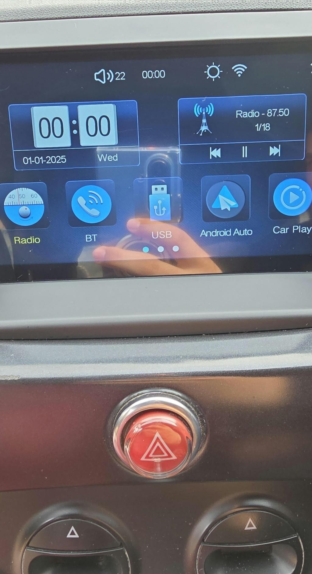 Autoradio per Fiat 500s 7" | 2007-2014 | Bluetooth | Radio | USB | CarPlay + Android Auto