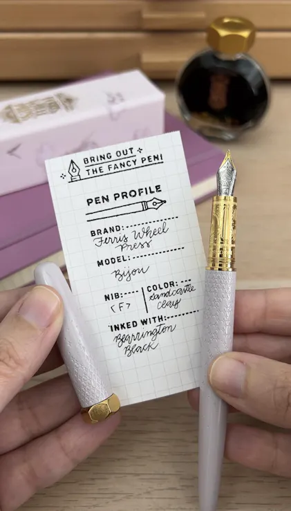 The Bijou Fountain Pen - Sandcastle Clay — Ferris Wheel Press UK