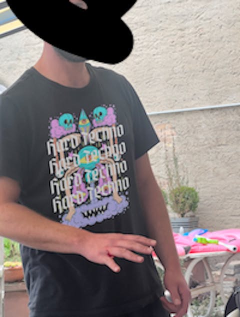 "Hard Techno" Oversized Techno Shirt