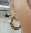 Maxine (Two Tone) Round Silver & Gold Hoops