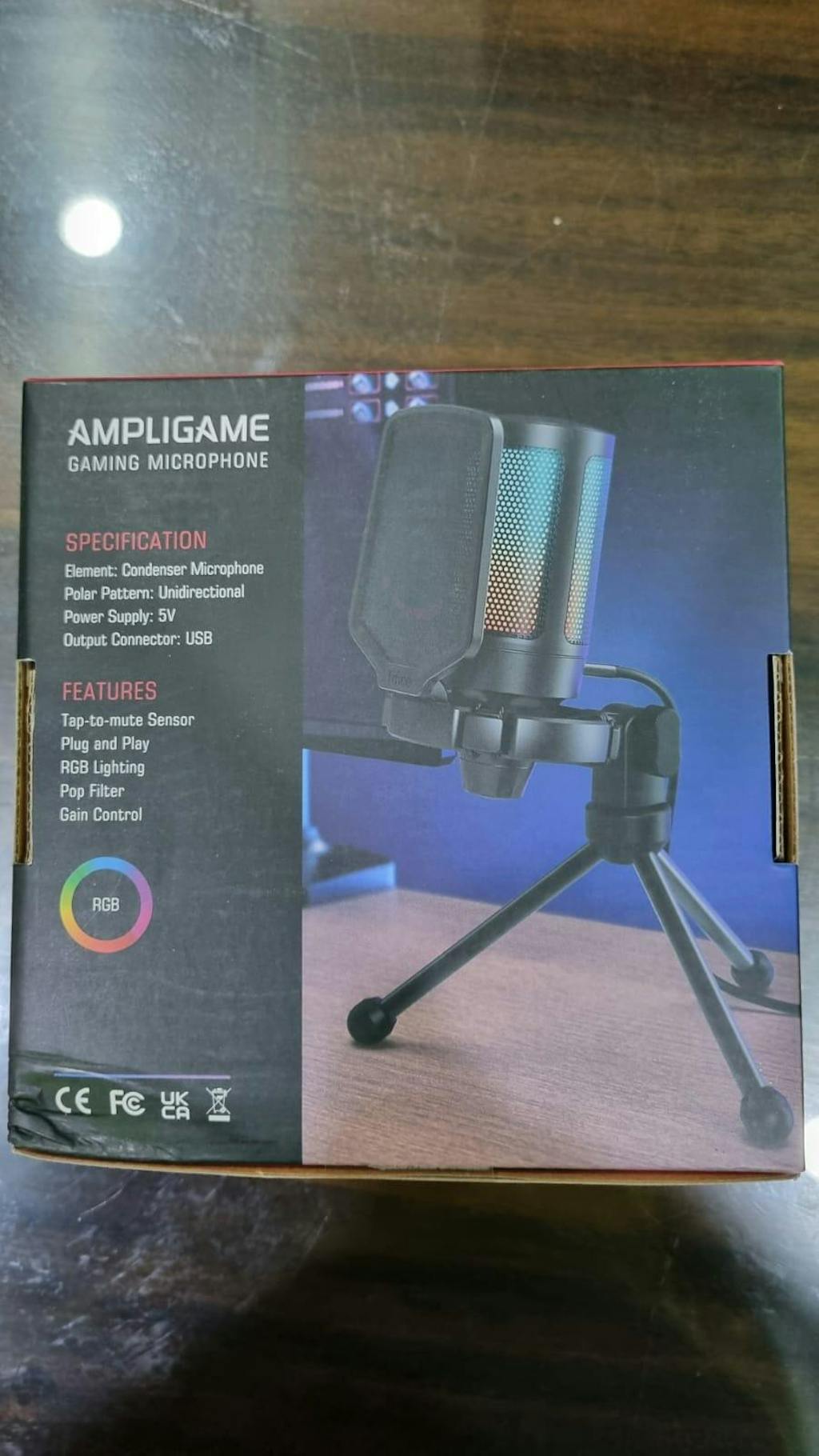 Ampligame- A6v Usb Gaming Microphone (black) – Fifine Microphone India