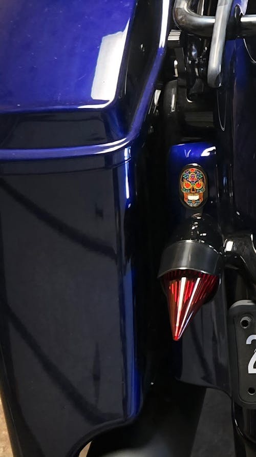 Harley-Davidson Black Antenna Sugar Skull Cover