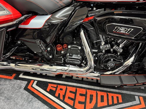 Performance Magnetic Transmission Dipstick for Harley-Davidson M8 (2017-2025) - Knurled Orange