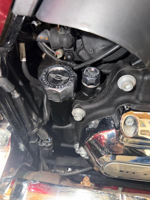 Magnetic Transmission Dipstick for Harley-Davidson All Models - Curved Silver