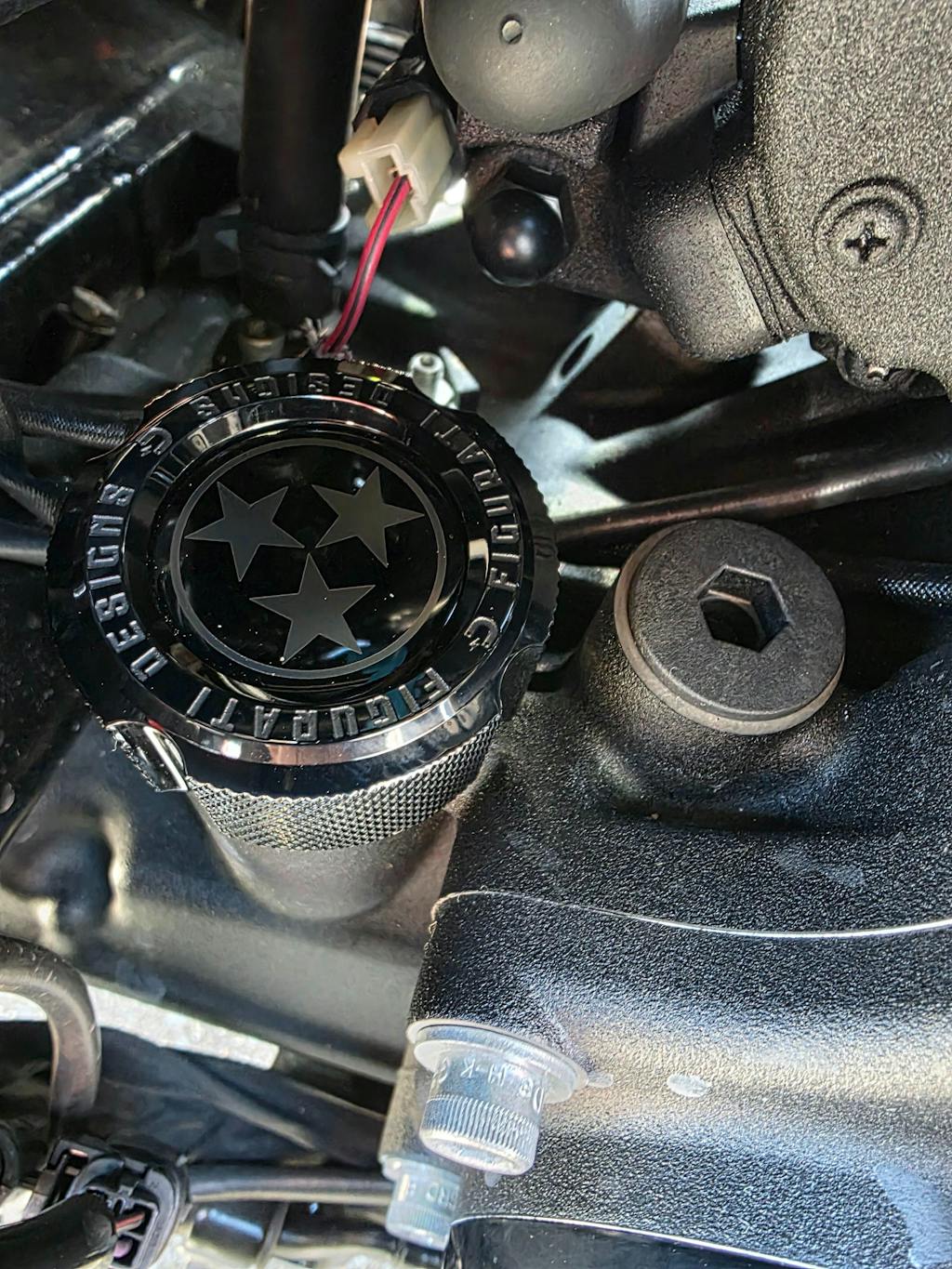 Custom Magnetic Dipstick for Harley-Davidson Touring M8 (2017-2026) - Knurled Black