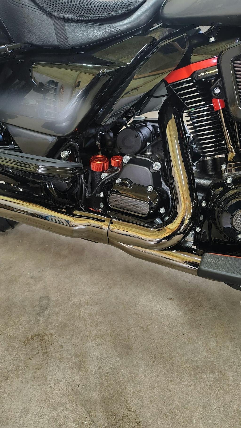 Performance Magnetic Dipstick Kit for Harley-Davidson M8 (2017-2026) - Knurled Orange