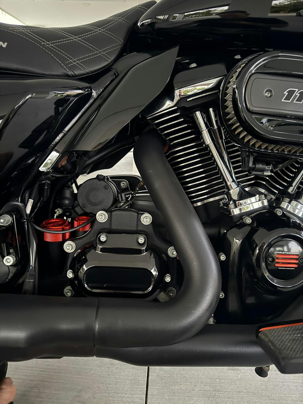 Performance Magnetic Dipstick Kit for Harley-Davidson M8 (2017-2026) - Knurled Orange