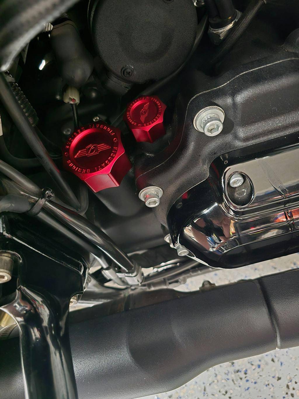 Performance Dipstick for Harley-Davidson Touring M8 (2017-2026) - Curved Red