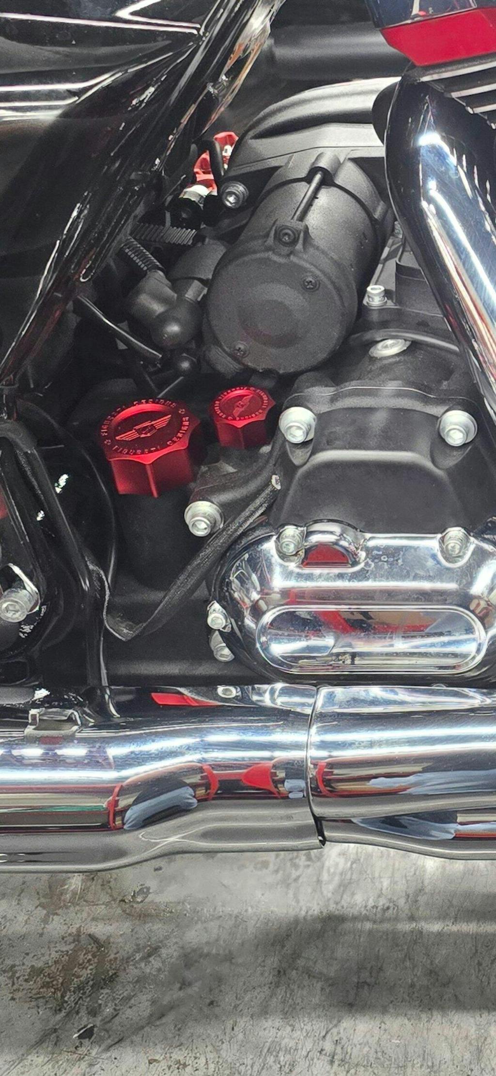 Performance Dipstick for Harley-Davidson Touring M8 (2017-2026) - Curved Red